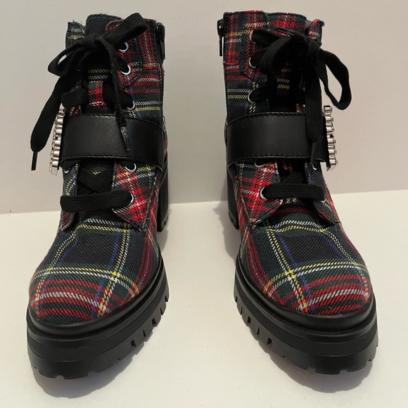 gianni bini plaid boots